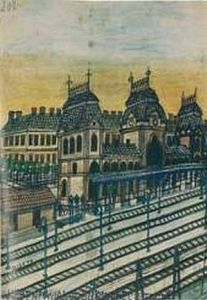 Oryginał "Dworzec kolejowy w Wiedniu" MOkr. N. Sącz