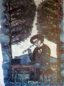 Oryginał "Autoportret pod drzewami", wł. J.Zanoziński (?)